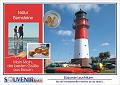 1976  SouvenirKarte  Leuchtturm Büsum Bernstein.